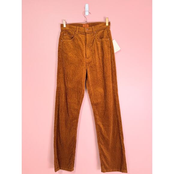 MOTHER Denim High Waist Study Hover Cord Jeans Size 25 Brown - Picture 2 of 6
